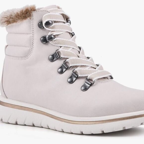 Cliffs Women Hallett Lace-Up BootiesWinter White Cushioned classic hiker Size 7 - Picture 3 of 10
